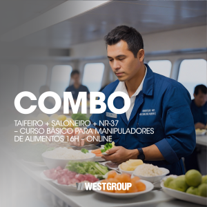 TAIFEIRO + SALONEIRO + NR-37 - CURSO BÁSICO PARA MANIPULADORES DE ALIMENTOS 16H - ONLINE