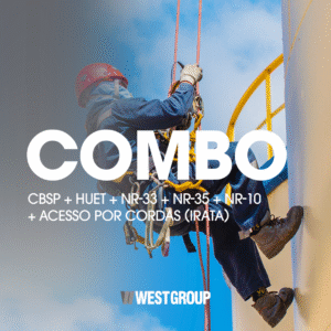 CBSP + HUET + NR-33 16h + NR-35 + NR-10 40h + ACESSO POR CORDAS (IRATA)