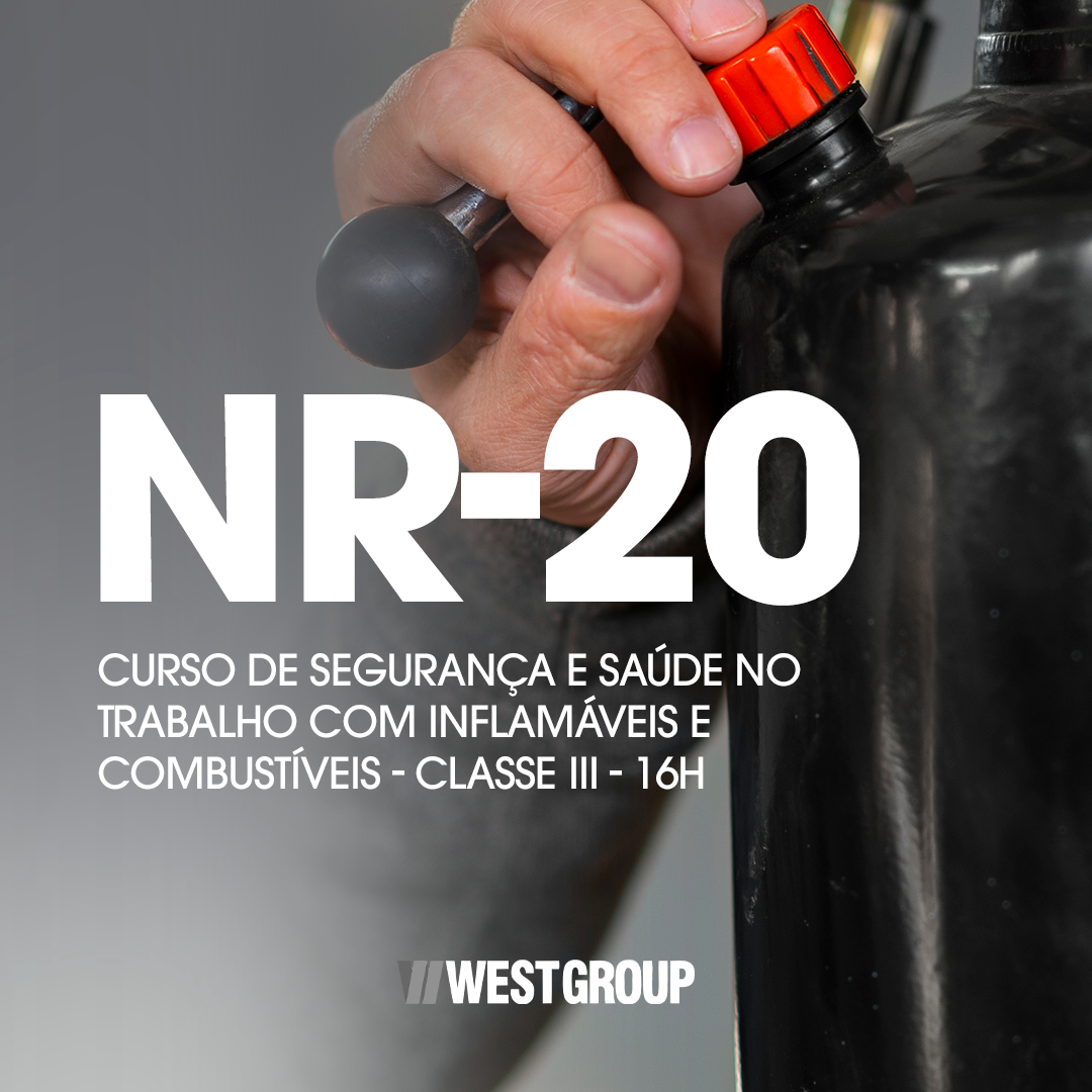 NR 20 - CURSO ESPECÍFICO PARA TRABALHO COM INFLAMÁVEIS E COMBUSTÍVEIS - CLASSE III - 16H